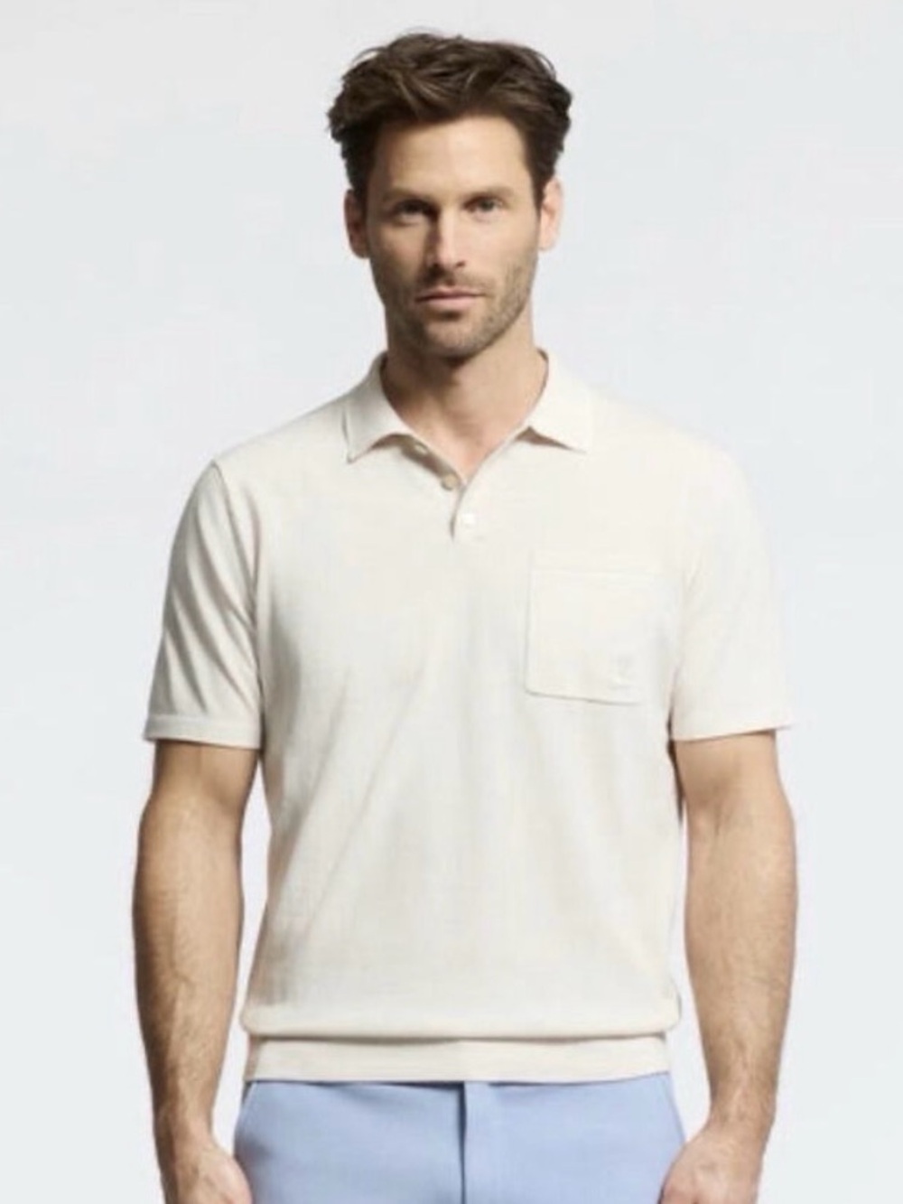 Psycho Bunny Longford Fine Knit Polo color  Natural Linen Size XXL NWT $128 MSRP